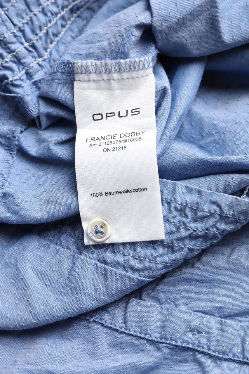 Carou OPUS Kurzarm-Bluse mit Smok-Details Weihnachtsangebot