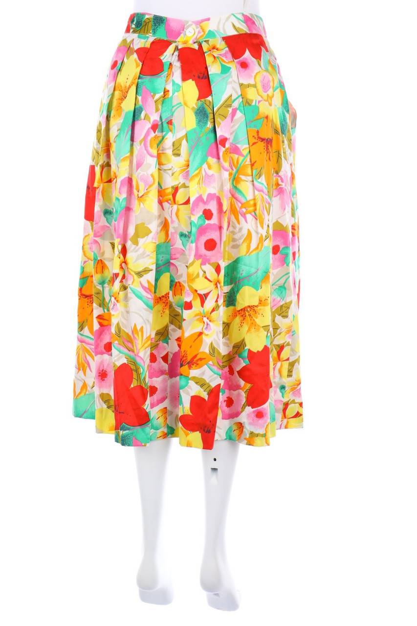 Carou VINTAGE Vintage-Midirock mit Blumen-Print Kostenloser Versand international