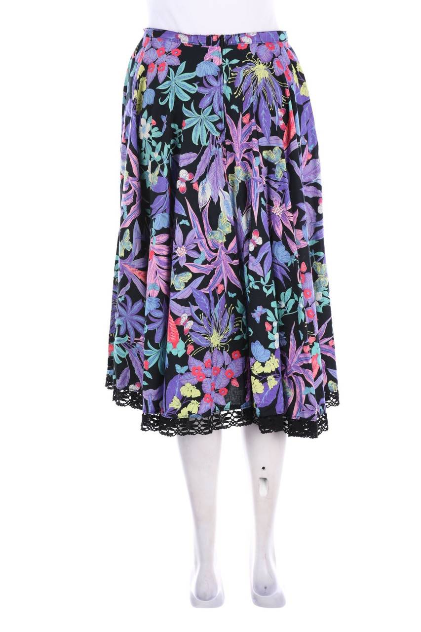 Carou VINTAGE Midirock mit Blumen-Print zollfrei
