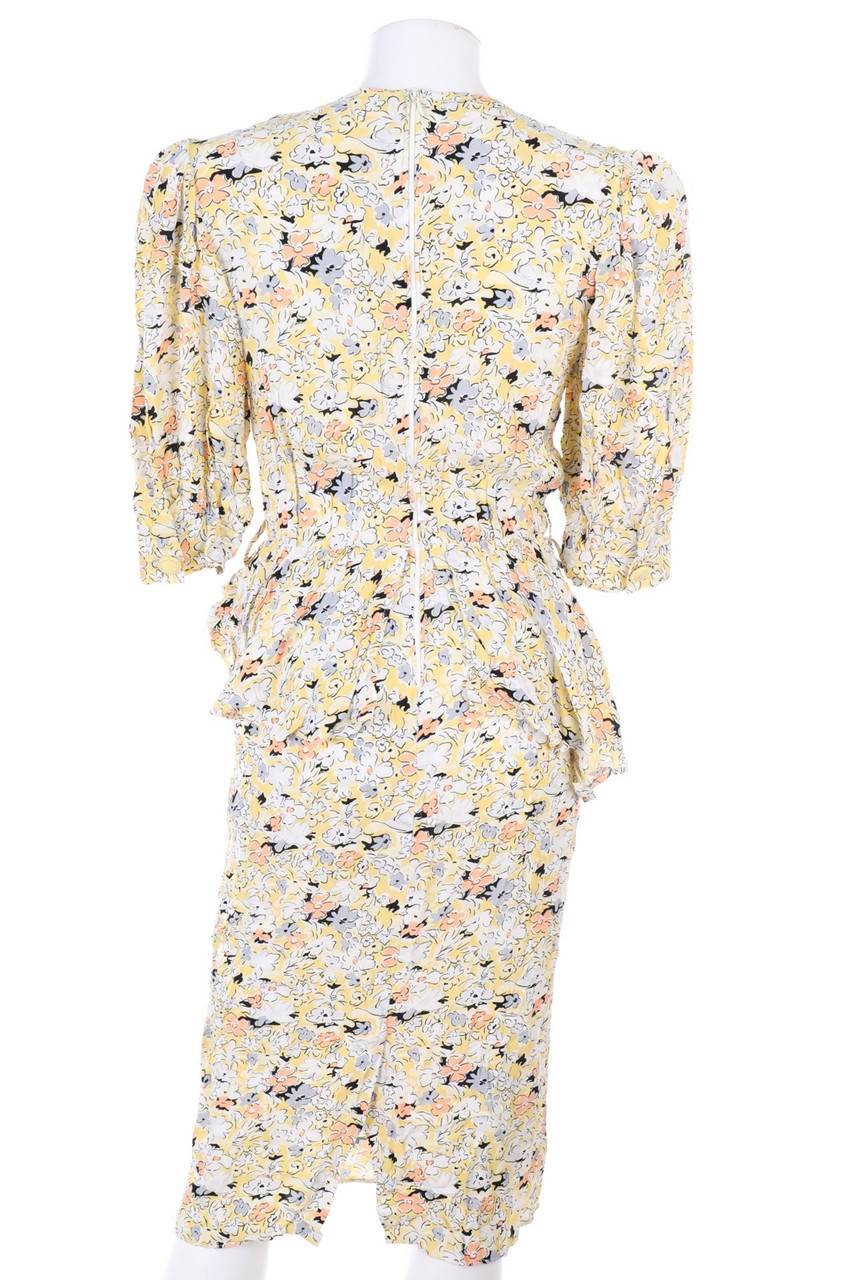 Carou VINTAGE Vintage-Midikleid mit Blumen-Print 50% Rabatt für begrenzte Zeit