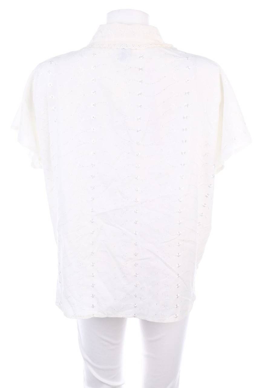 Carou C&A Vintage-Kurzarm-Bluse aus Lochspitze Großer Ausverkauf