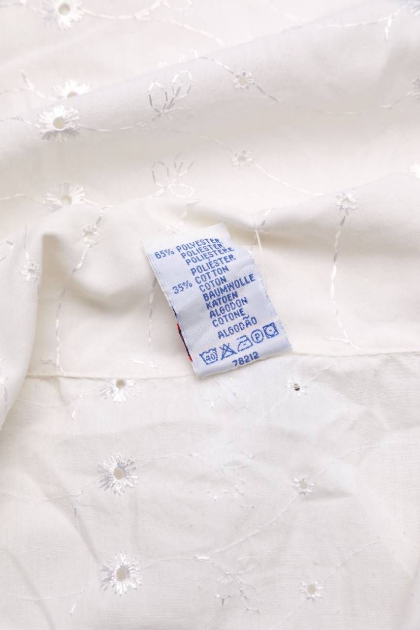 Carou C&A Vintage-Kurzarm-Bluse aus Lochspitze Großer Ausverkauf