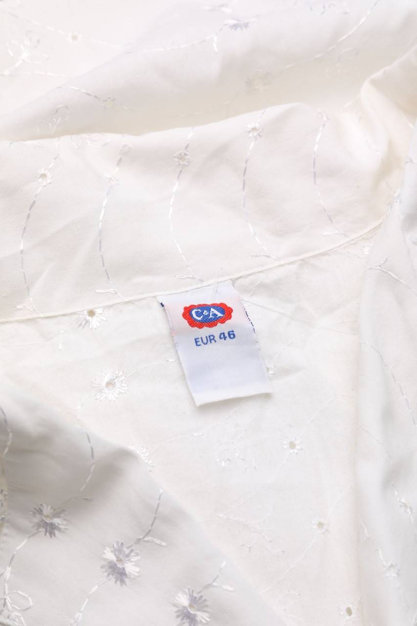 Carou C&A Vintage-Kurzarm-Bluse aus Lochspitze Großer Ausverkauf