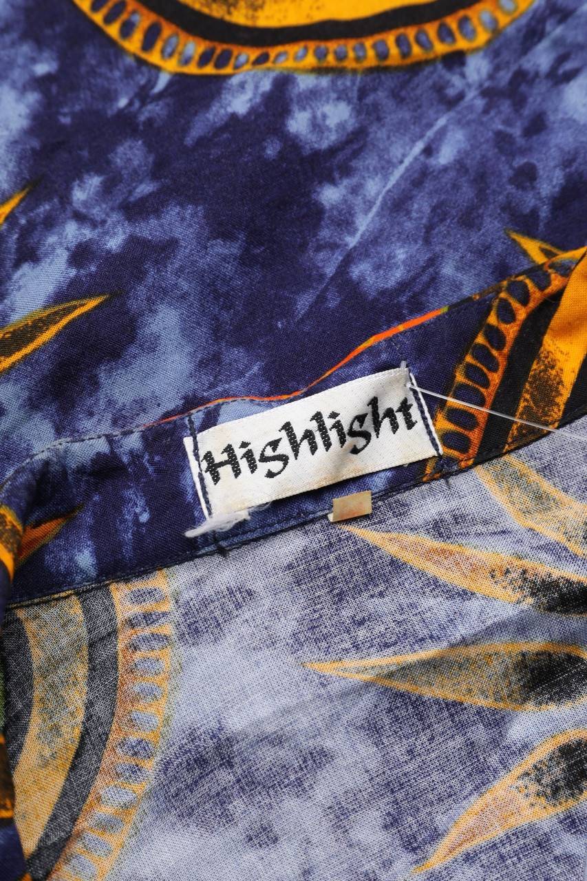 Carou VINTAGE Kurzarm-Bluse mit Print Black Friday