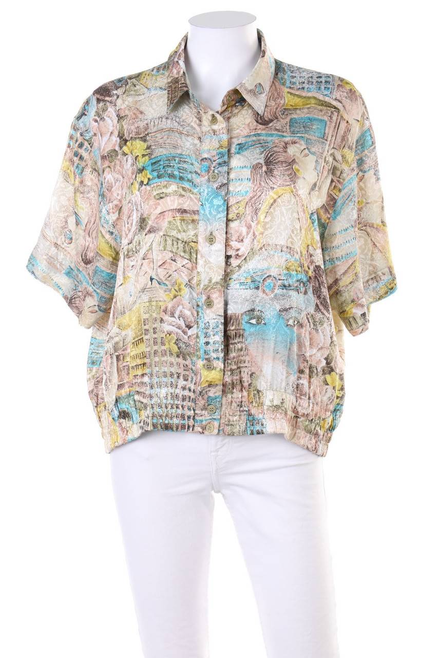 Carou VINTAGE Hemd-Bluse mit kurzem Ärmel Online Outlet