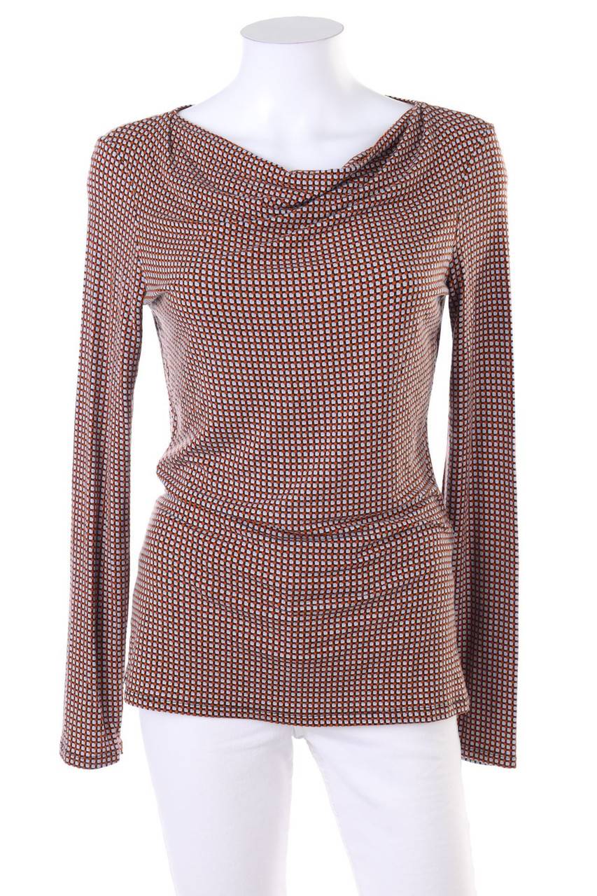 Carou Max Mara WEEKEND Longsleeve-Shirt mit Wasserfall-Ausschnitt Sonderangebot der Fabrik