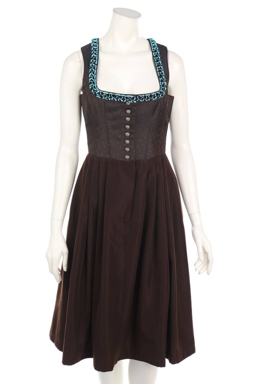 Carou Pöllinger LEDER & TRACHT Landhaus-Kleid mit Knöpfen Begrenzt auf 3 Tage