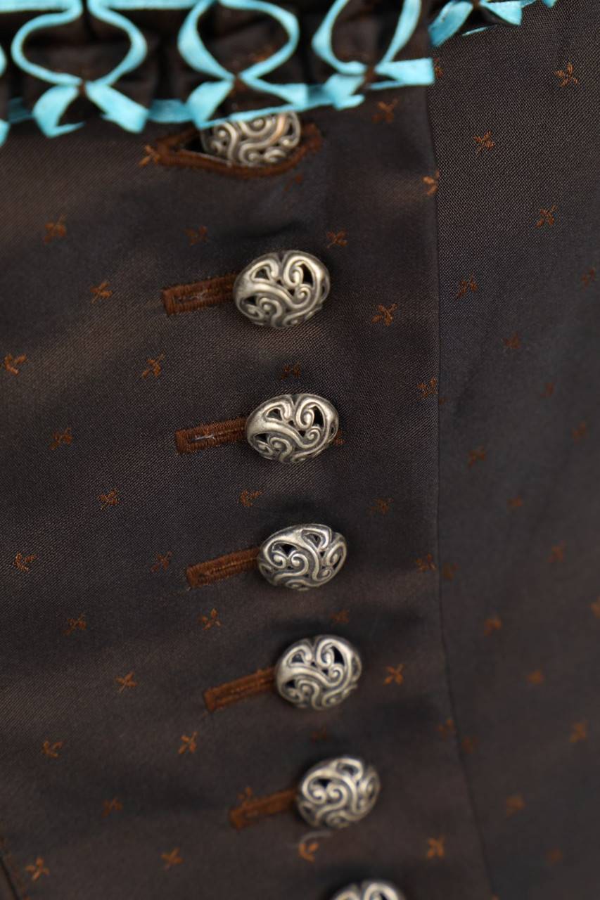 Carou Pöllinger LEDER & TRACHT Landhaus-Kleid mit Knöpfen Begrenzt auf 3 Tage
