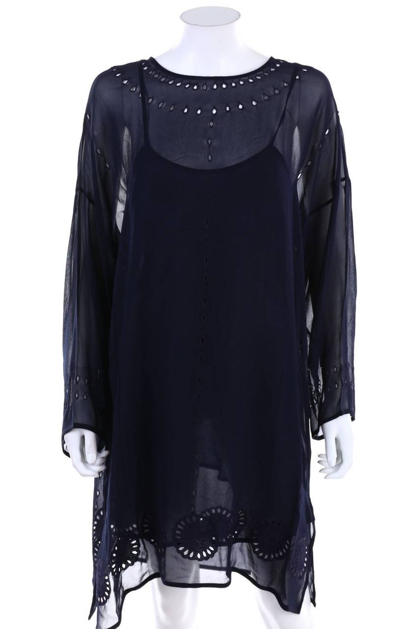 Carou IRIS & INK Chiffon-Shift-Kleid aus Lochspitze