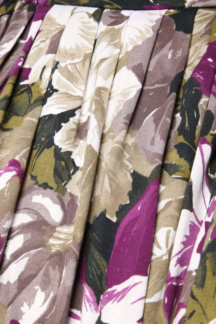 Carou VINTAGE Rock aus reiner Schurwolle mit Blumen-Print Fabrikpreis
