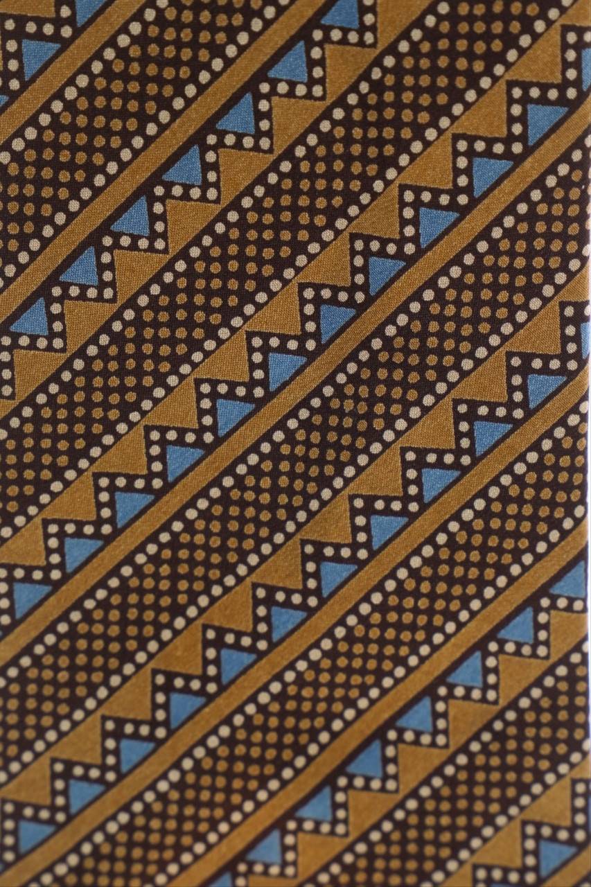 Carou Christian Dior MONSIEUR Seiden-Krawatte mit Geo-Print Saisonschlussverkauf