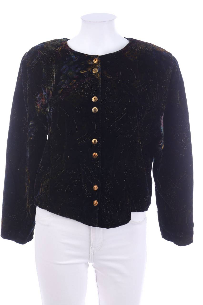 Carou VINTAGE Samt-Blazer mit Muster Blitzangebot