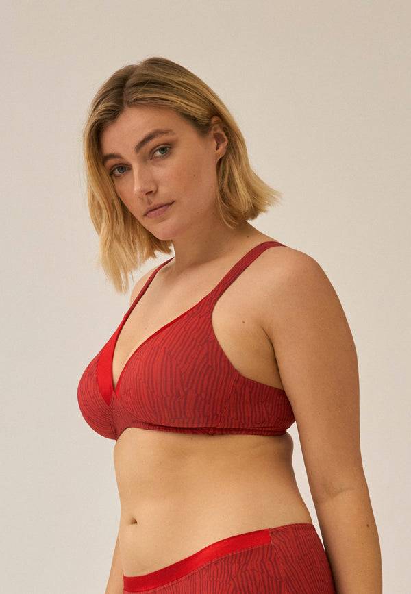 Naturana Bügelloser BH mit Schale und Glanzband - Negroni Print Cyber Monday