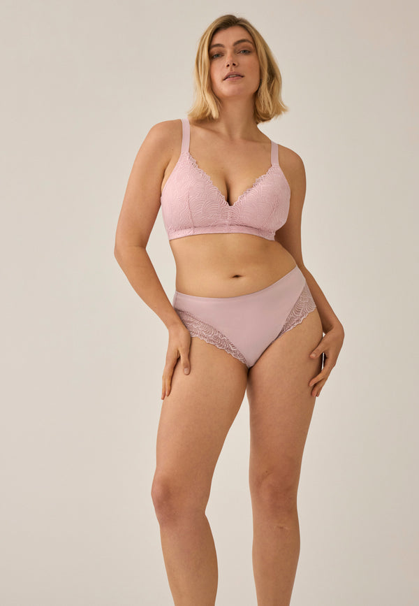 Naturana Soft-BH mit Schale und Spitze - Pink Rose Osterangebot