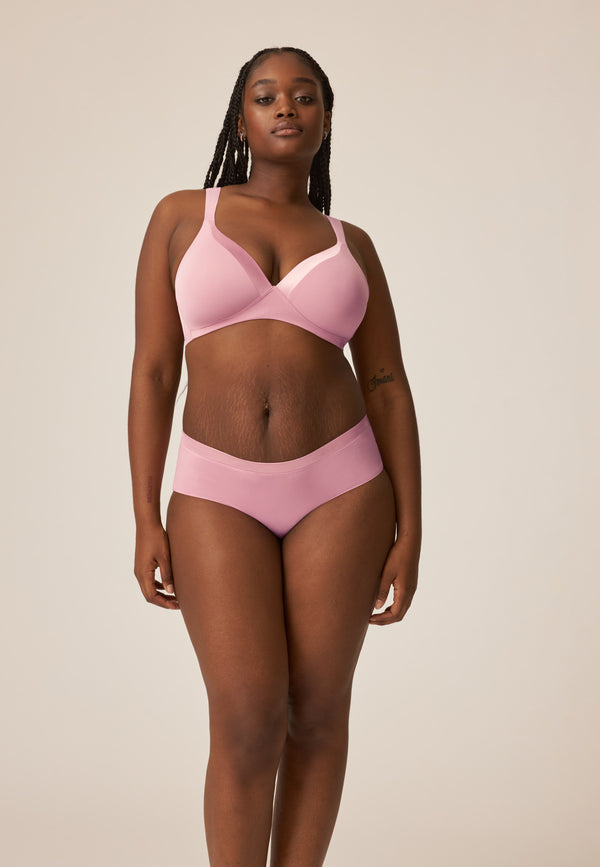 Naturana Bügelloser BH mit Schale und Glanzband - Smoked Orchid Online Outlet