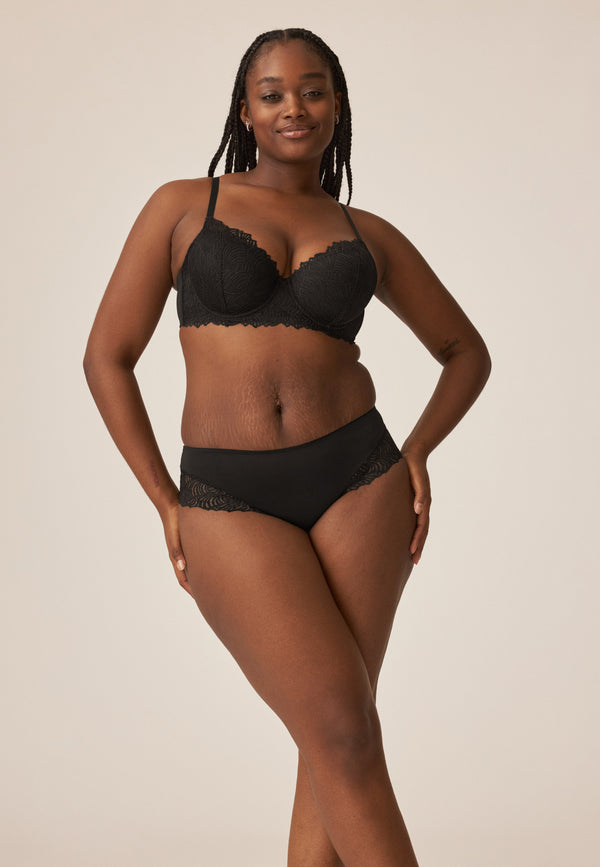 Naturana Bügel-BH mit Spitze - Schwarz Saisonale Angebote