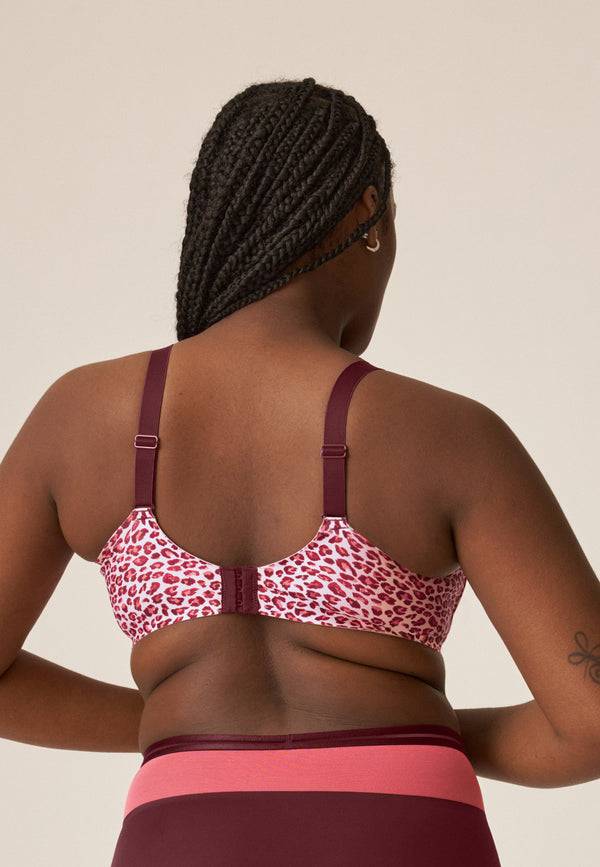 Naturana Soft-BH mit Side Smoother Effekt - Leo Print Red Kauf eins, bekomm eins gratis
