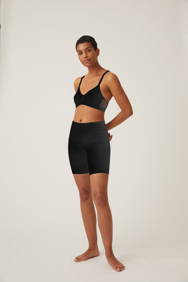 Naturana Baumwoll-Radlershort Cleancut - Schwarz Letzter Tag