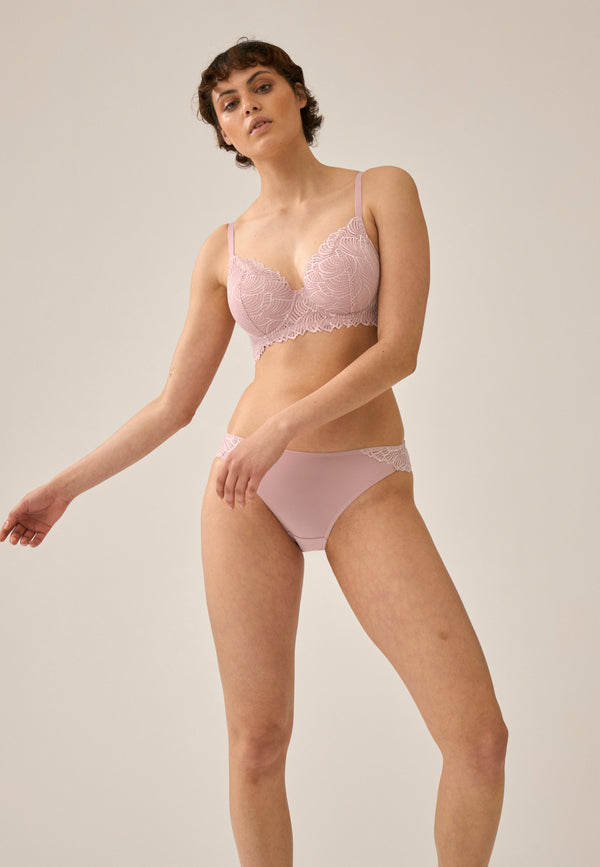 Naturana Slip mit Spitzendetails - Pink Rose Clearance-Verkauf