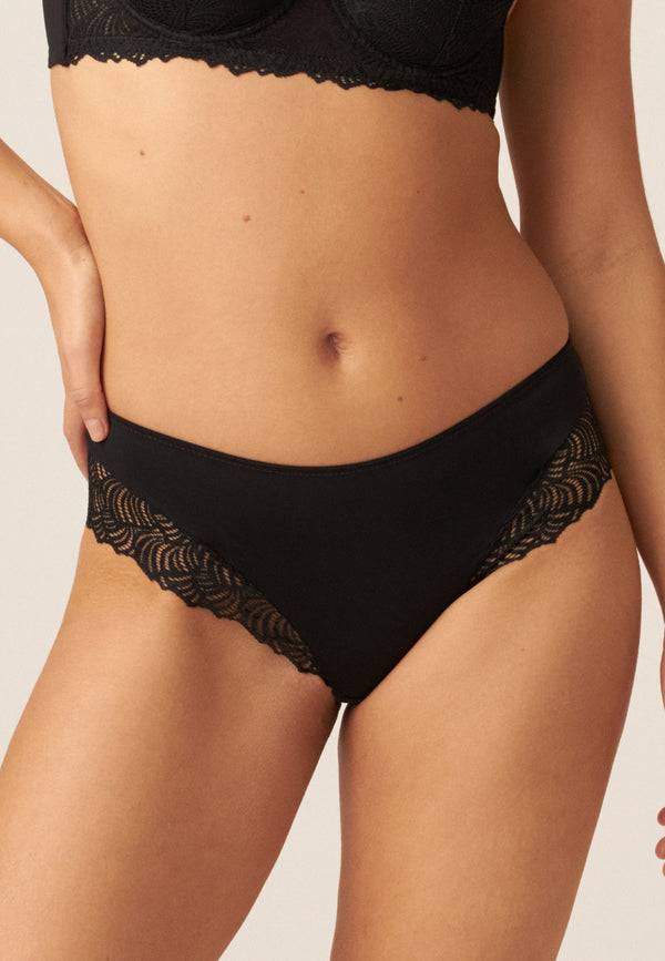 Naturana Panty mit Spitzendetails - Schwarz Fabrikladen