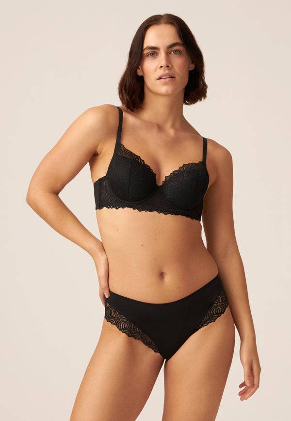 Naturana Panty mit Spitzendetails - Schwarz Fabrikladen