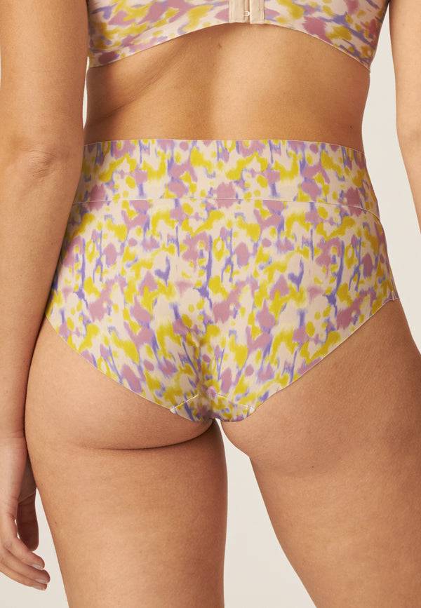 Naturana High Waist Slip mit leichtem Shape-Effekt - Smoked Orchid Print Im Verkauf