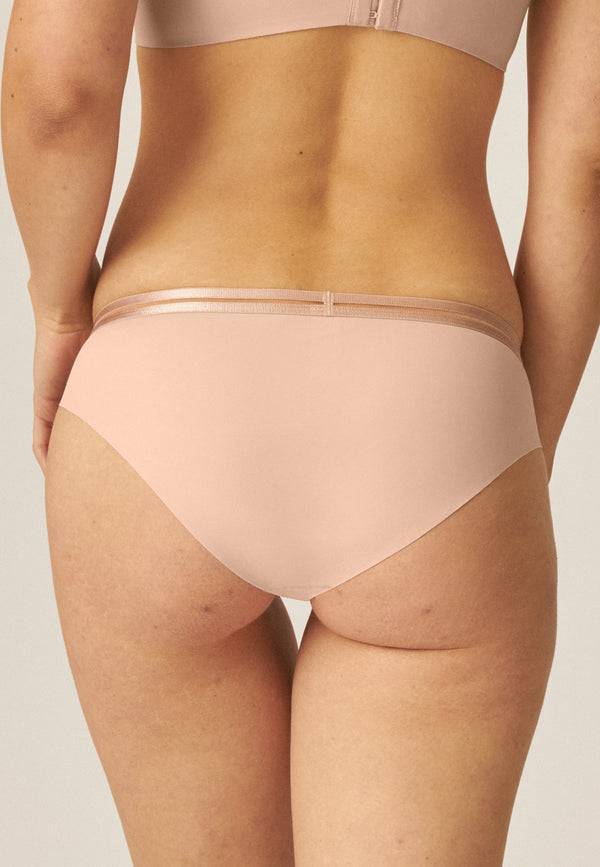 Naturana Clean Cut Slip mit Mesh-Details - Light Beige Auslauf