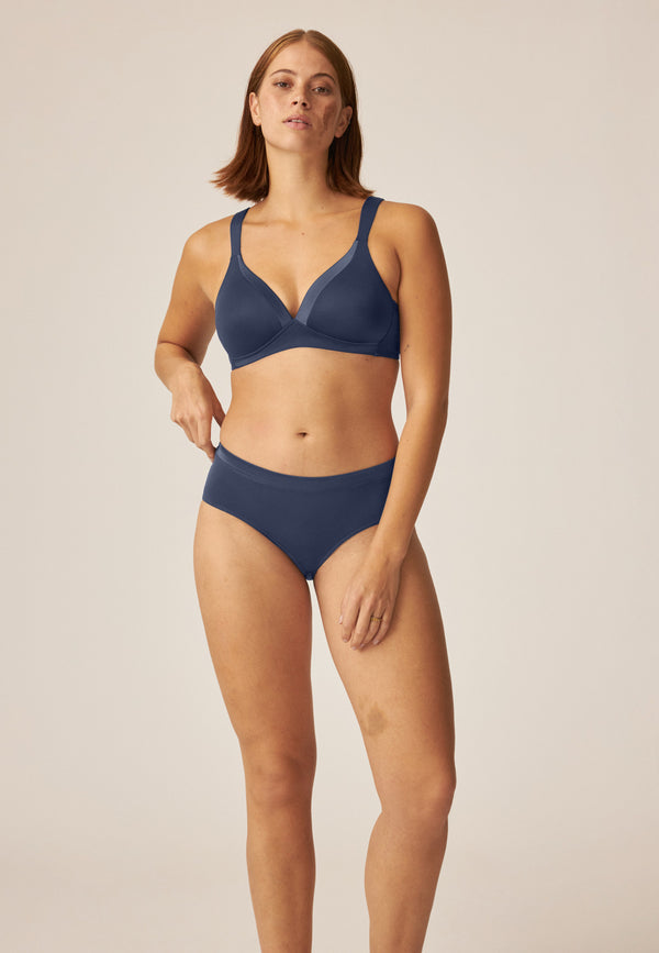 Naturana Softer Slip mit Glanzband - Navy Angebote