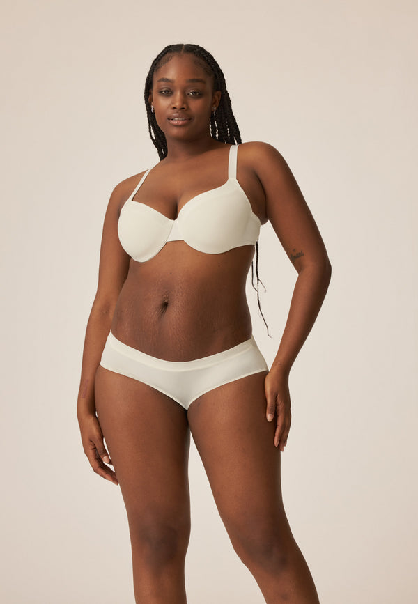 Naturana Softer Slip mit Glanzband - Ecru Hotsell