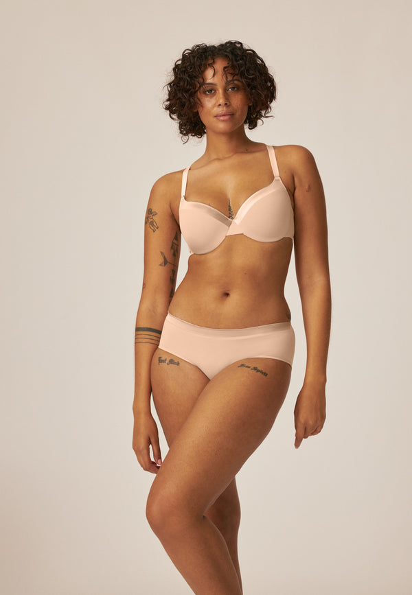 Naturana Softer Slip mit Glanzband - Light Beige Schlussverkauf
