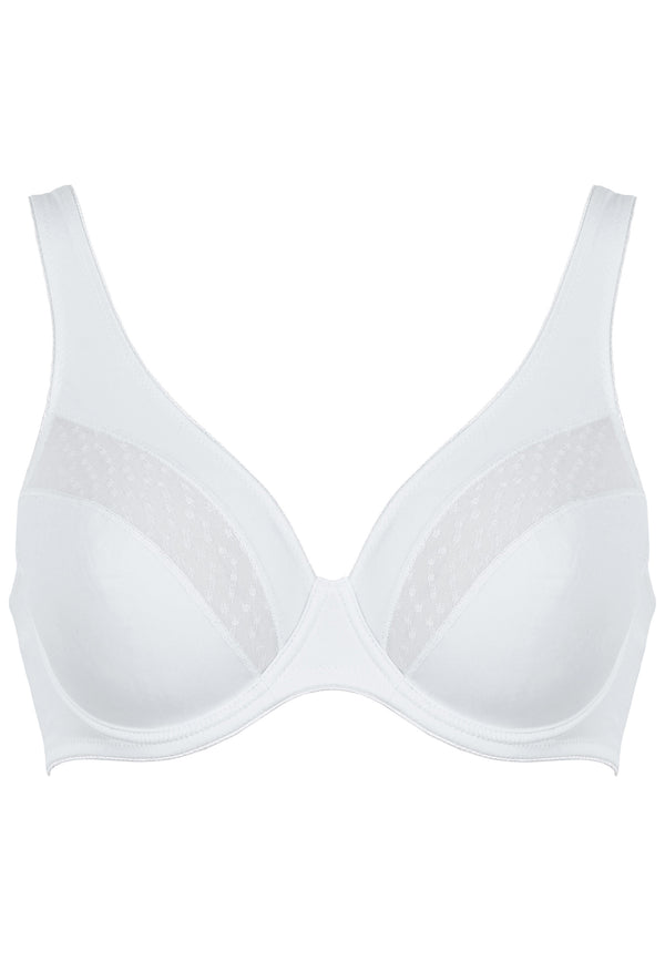 Naturana Bügel-BH mit Spitzendetails - Weiss Preisnachlass