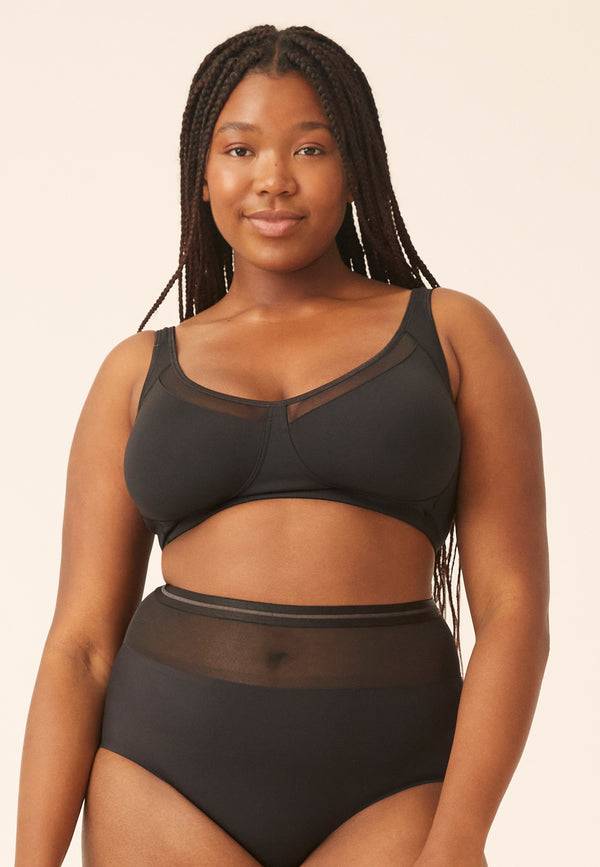 Naturana Soft-BH mit Mesheinsatz - Schwarz Exklusive Angebote