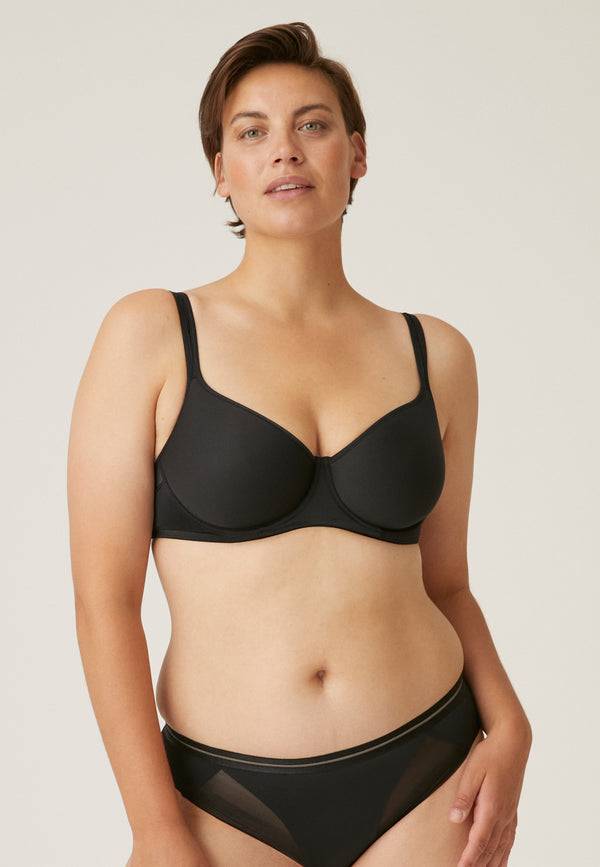 Naturana Spacer Bügel-BH mit Mesh Details - Schwarz Riesige Ersparnisse