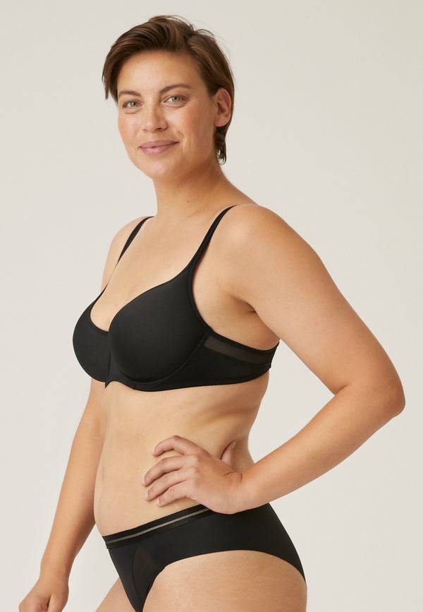 Naturana Spacer Bügel-BH mit Mesh Details - Schwarz Riesige Ersparnisse