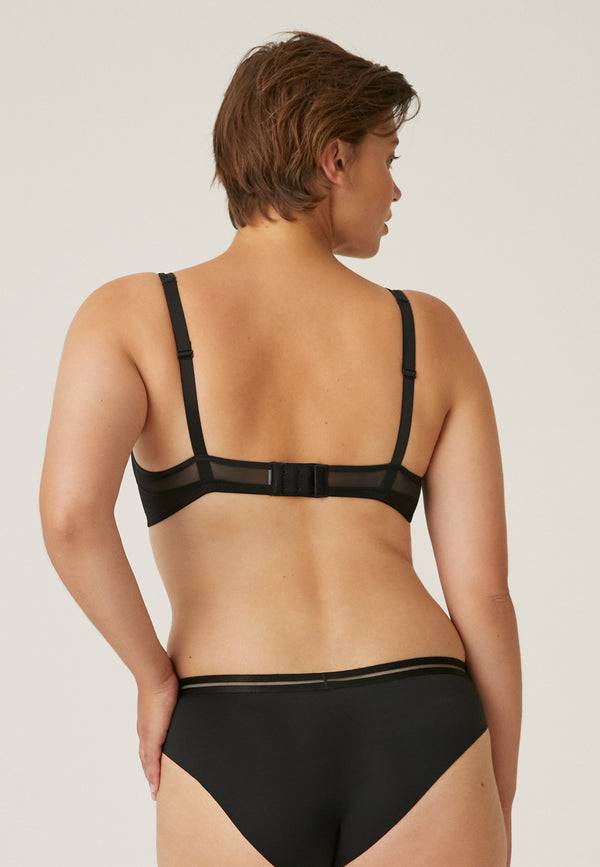 Naturana Spacer Bügel-BH mit Mesh Details - Schwarz Riesige Ersparnisse