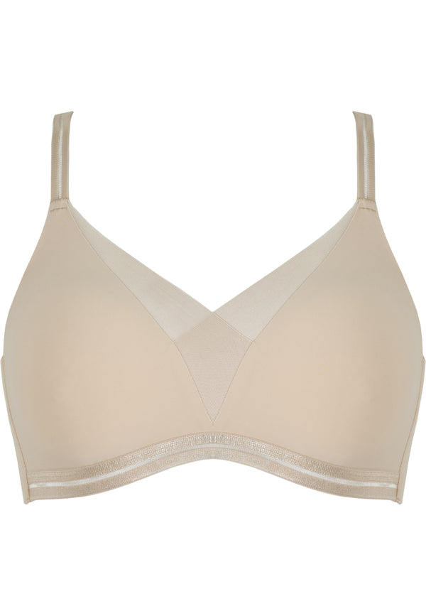 Naturana Softer Wohlfühl-BH mit Mesh-Details - Light Beige Tiefpreis