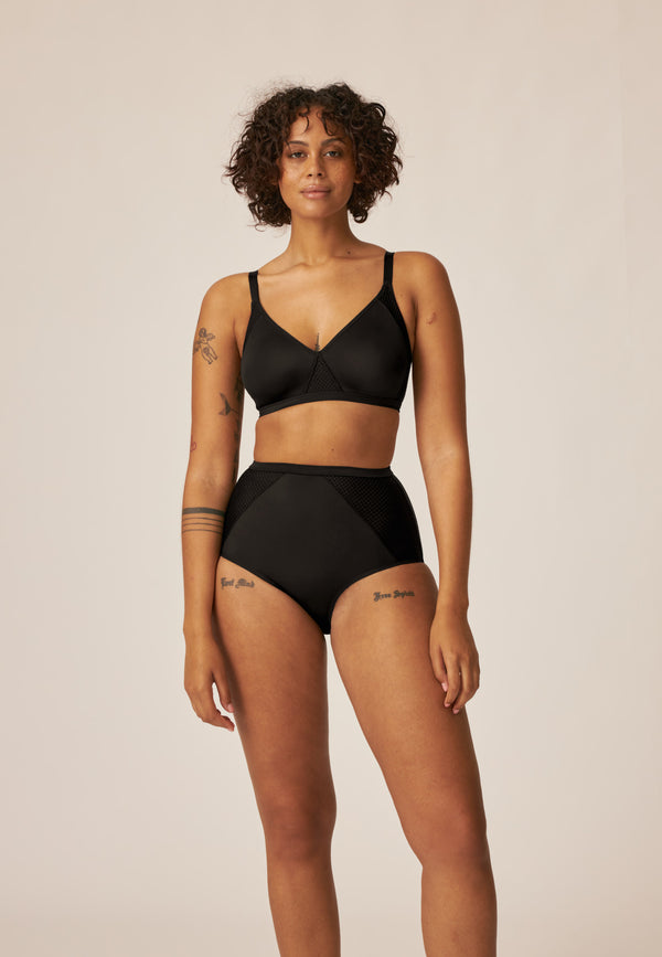 Naturana Comfort High Waist Slip - Schwarz Bis zu 50% Rabatt