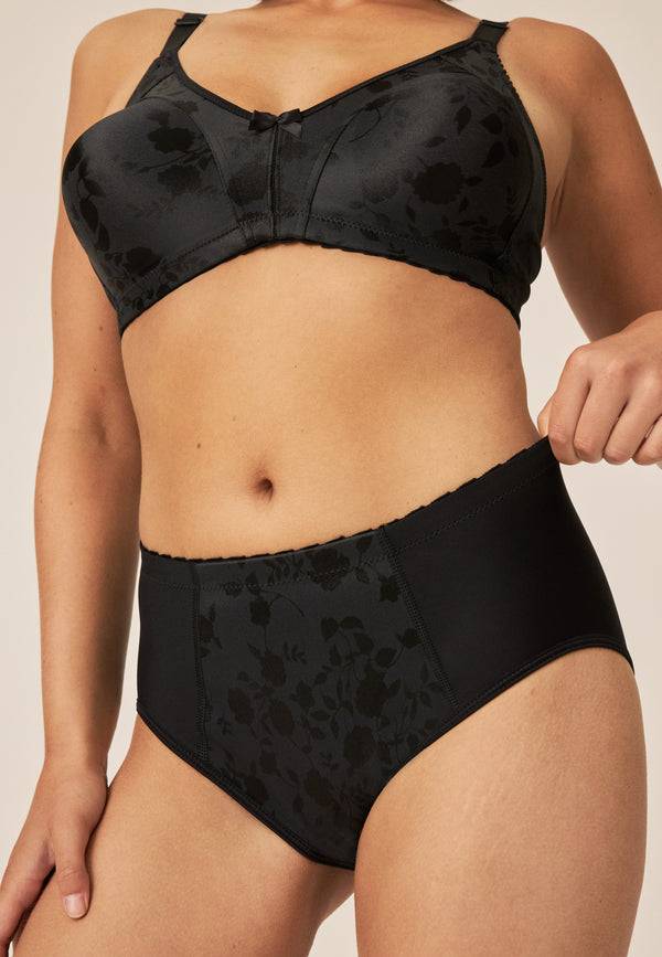 Naturana Minimizer Slip mit Blumenmuster - Schwarz Discount Store für neue Produkte