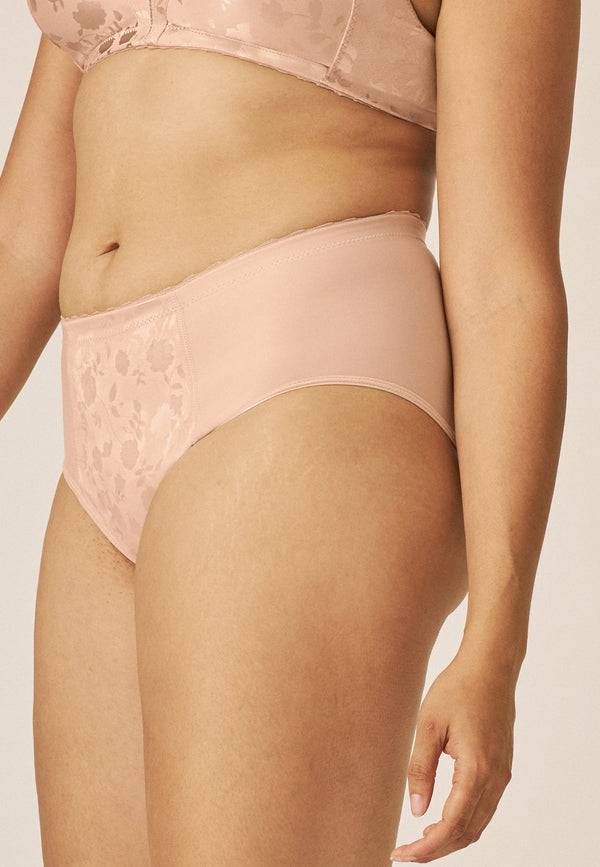 Naturana Minimizer Slip mit Blumenmuster - Light Beige Super Rabatt