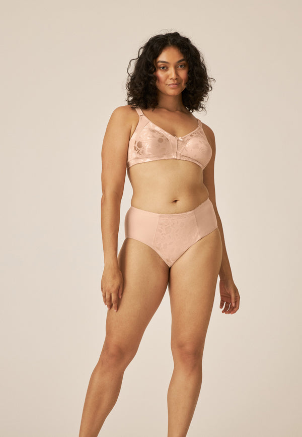 Naturana Minimizer Slip mit Blumenmuster - Light Beige Super Rabatt
