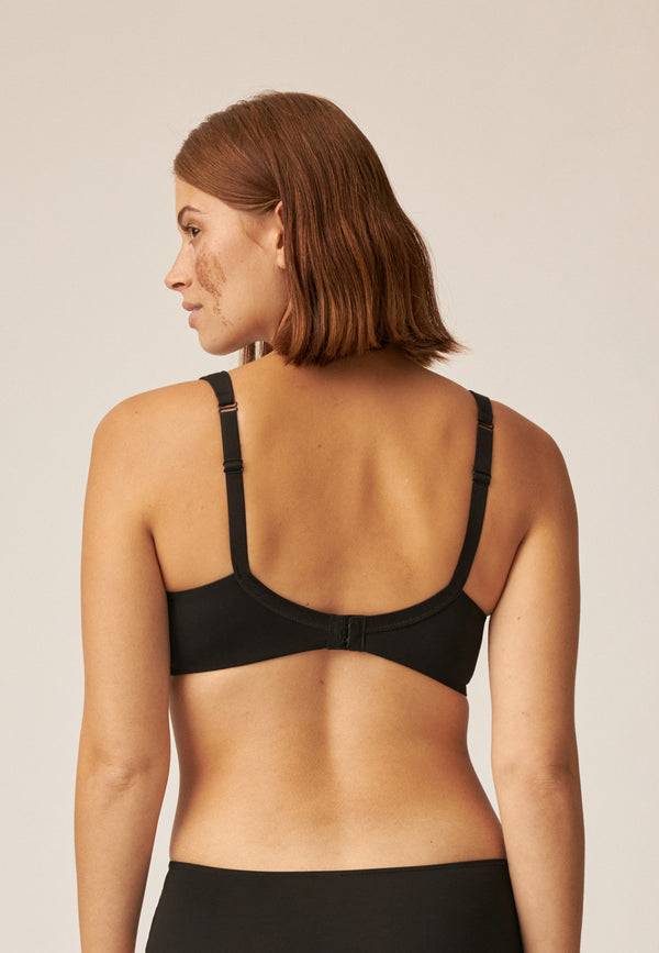 Naturana Bügelloser BH mit Schale und Glanzband - Schwarz 50% Rabatt für begrenzte Zeit