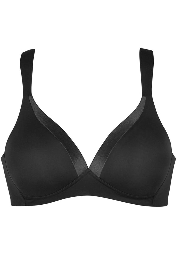 Naturana Bügelloser BH mit Schale und Glanzband - Schwarz 50% Rabatt für begrenzte Zeit
