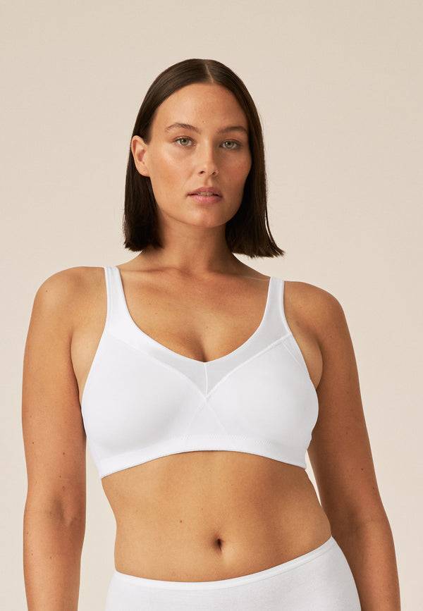 Naturana Minimizer Soft-BH mit Glanzband - Weiss Verkauf