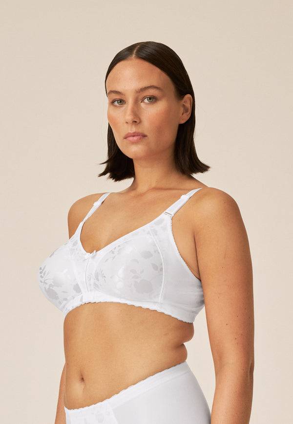 Naturana Minimizer Soft-BH in Blumenmuster - Weiss Kostenloser Versand