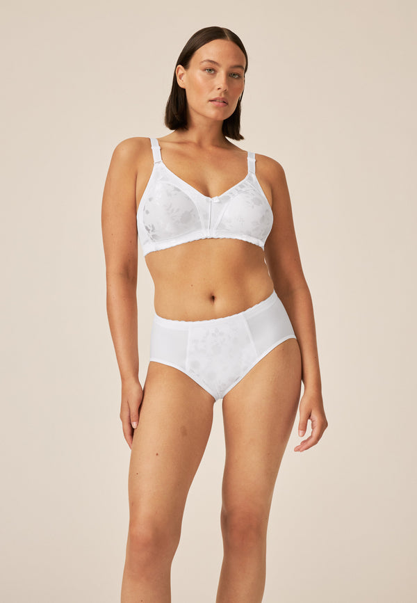 Naturana Minimizer Soft-BH in Blumenmuster - Weiss Kostenloser Versand