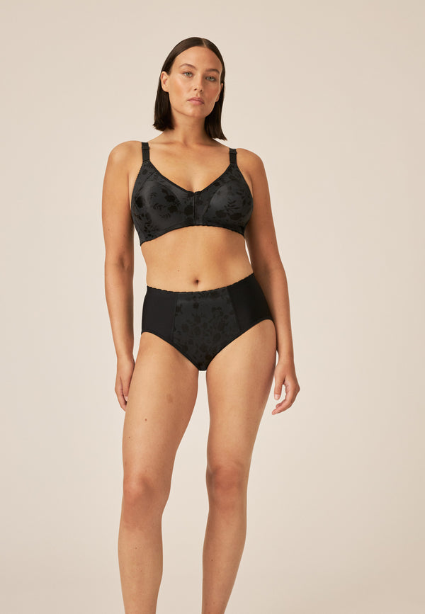 Naturana Minimizer Soft-BH in Blumenmuster - Schwarz Fabrik Onlineshop