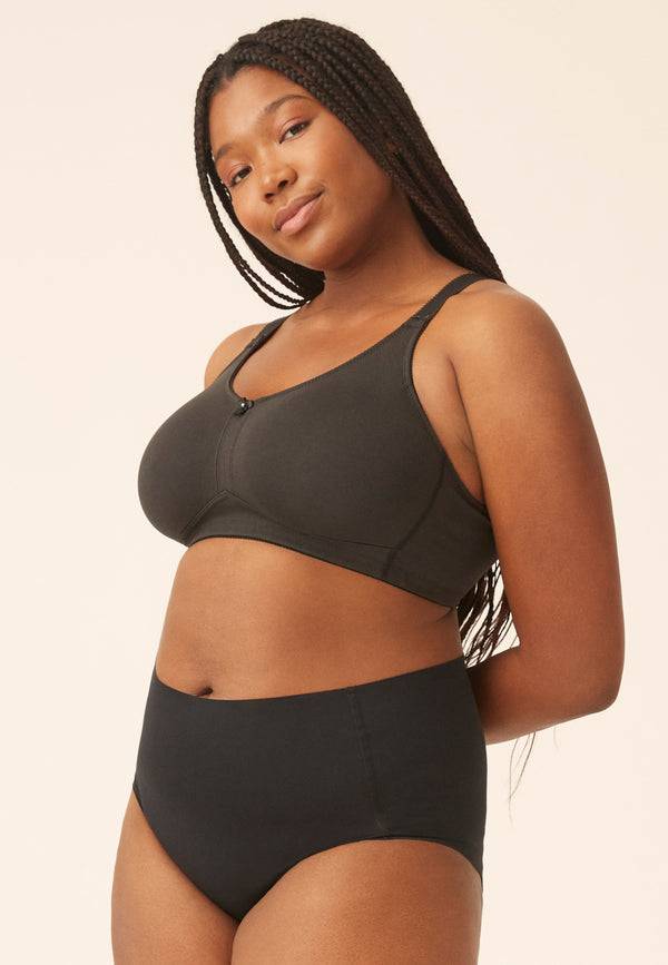 Naturana Klassischer Soft-BH mit Tasche - Schwarz Begrenztes Angebot