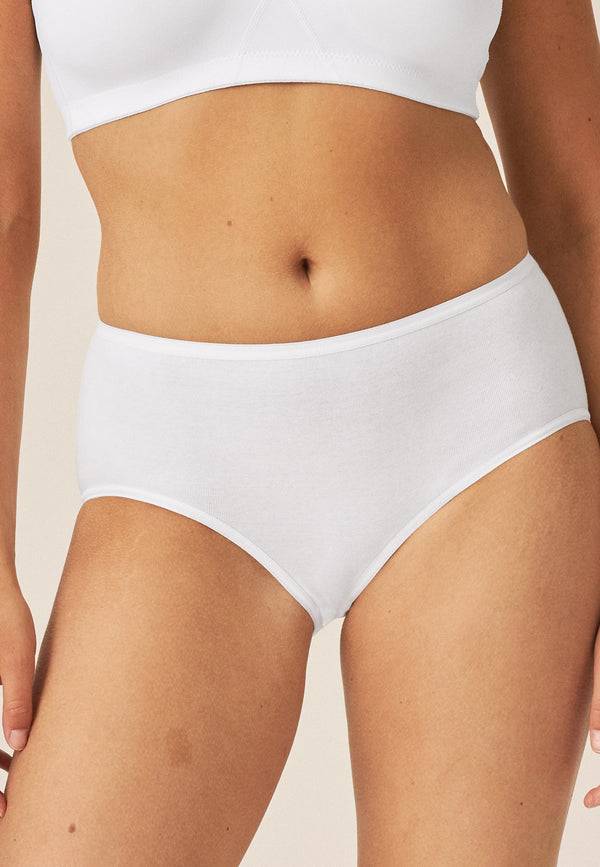 Naturana Midi Slip aus Biobaumwolle - Weiss Online Shopping