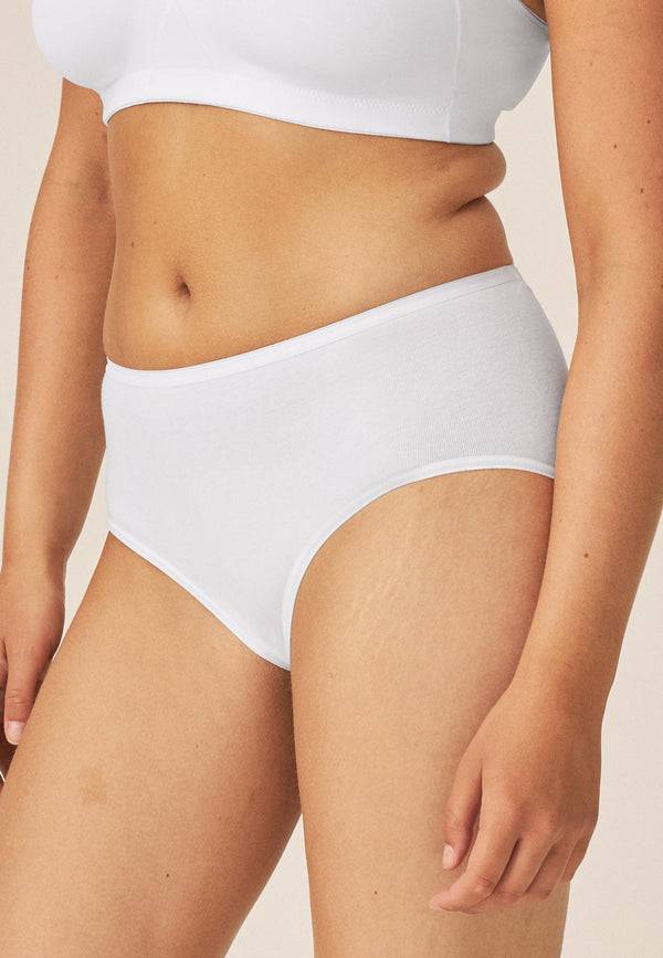 Naturana Midi Slip aus Biobaumwolle - Weiss Online Shopping
