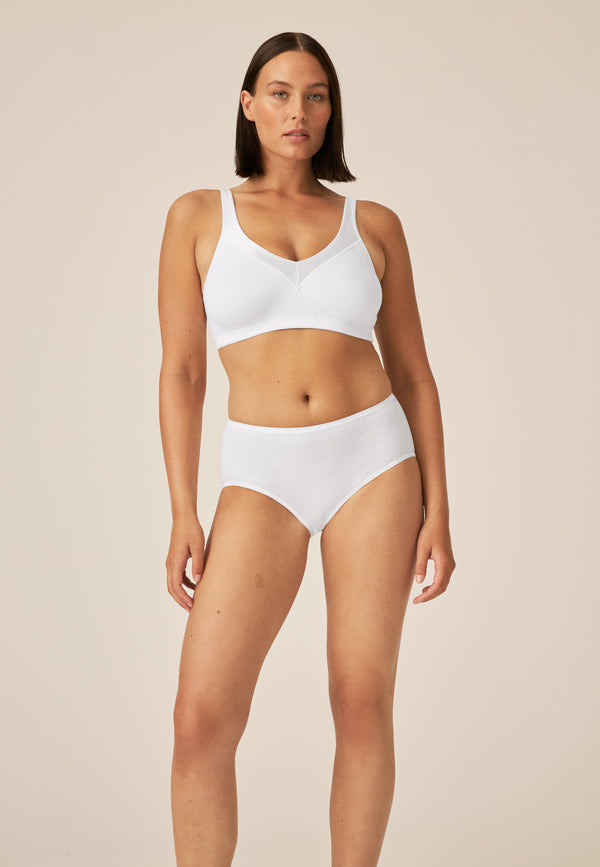Naturana Midi Slip aus Biobaumwolle - Weiss Online Shopping